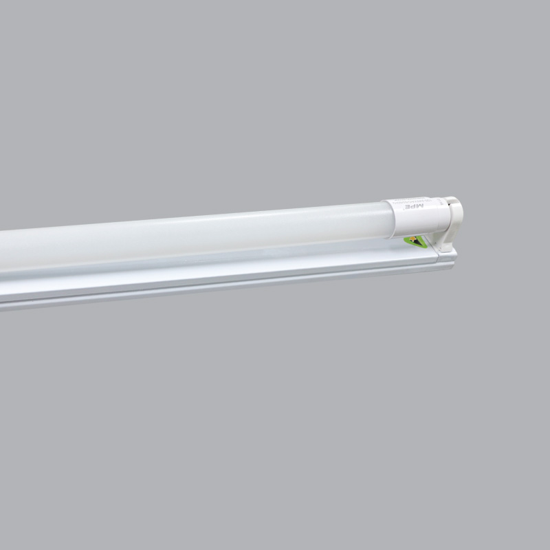 Bộ máng led tube 18w Mpe mgt-120t loại đơn kèm bóng thuỷ tinh, dài 1.2m, ánh sáng trắng