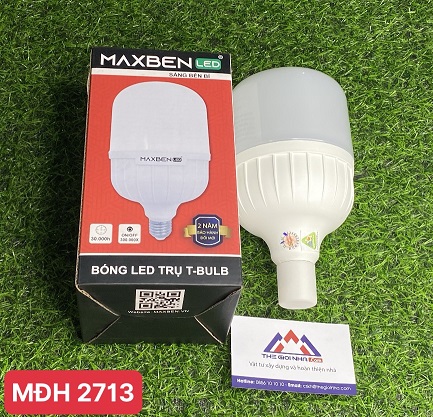 Đèn LED Bulb Trụ Maxben 30W - ánh sáng trắng