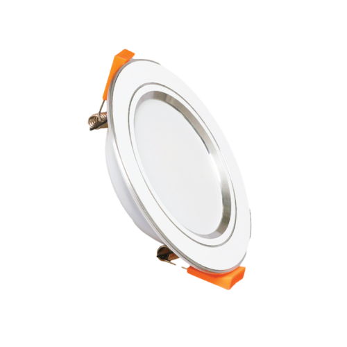 Đèn LED Downlight MPE 12W DLB-12/3C viền bạc, 3 màu, loại tròn âm trần