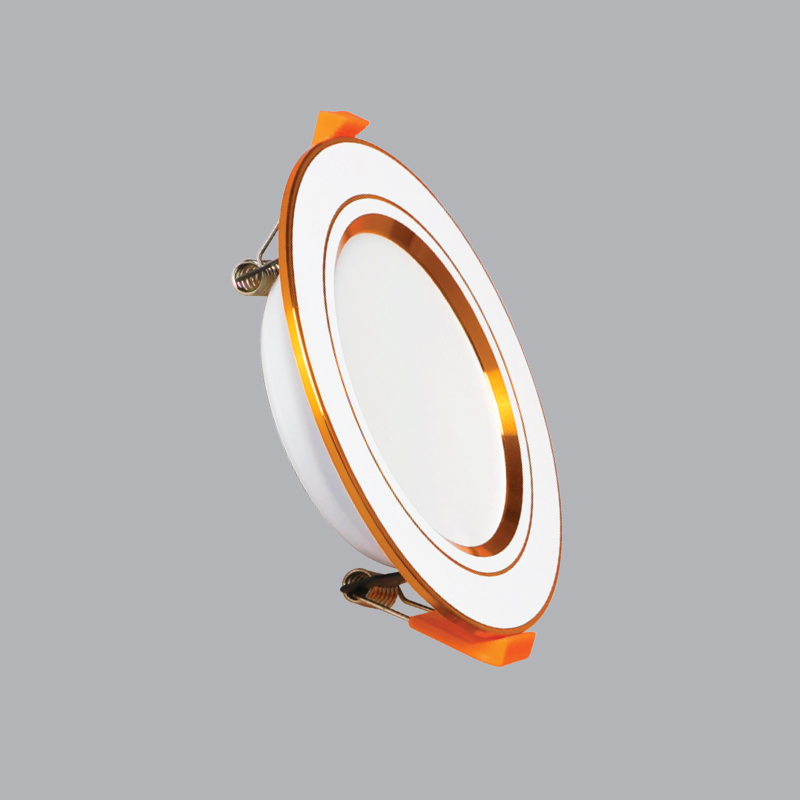 Đèn LED Downlight MPE 12W DLV-12/3C viền vàng, 3 màu, loại tròn âm trần