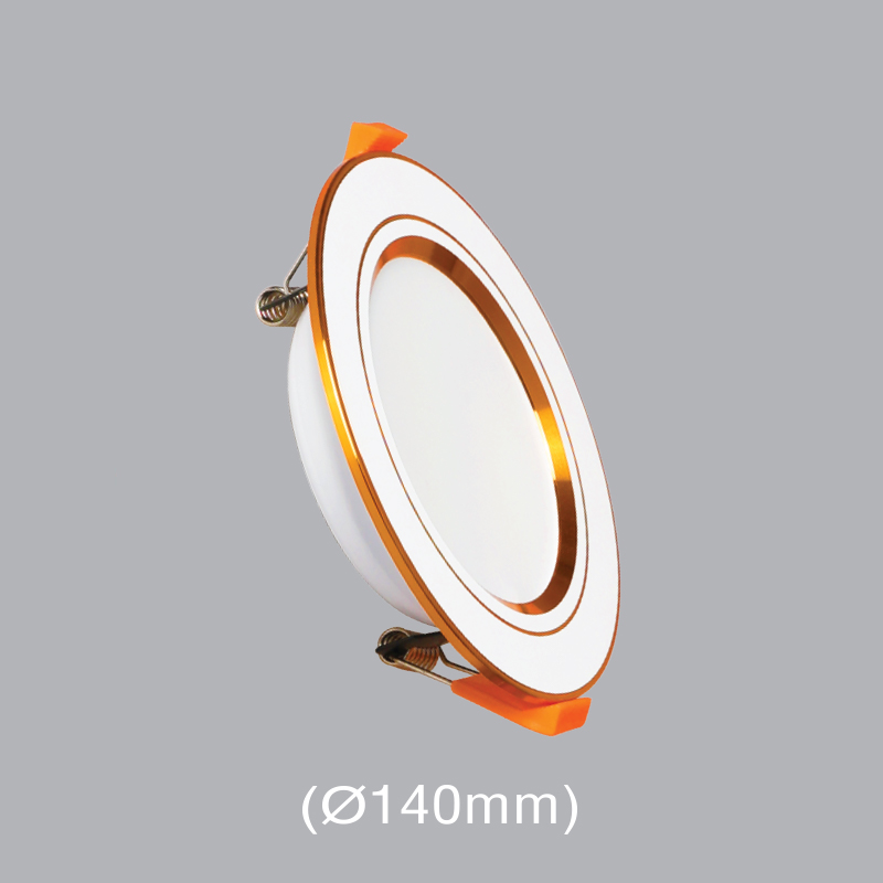 Đèn LED Downlight MPE 9W DLVL-9N viền vàng, ánh sáng trung tính, loại tròn âm trần
