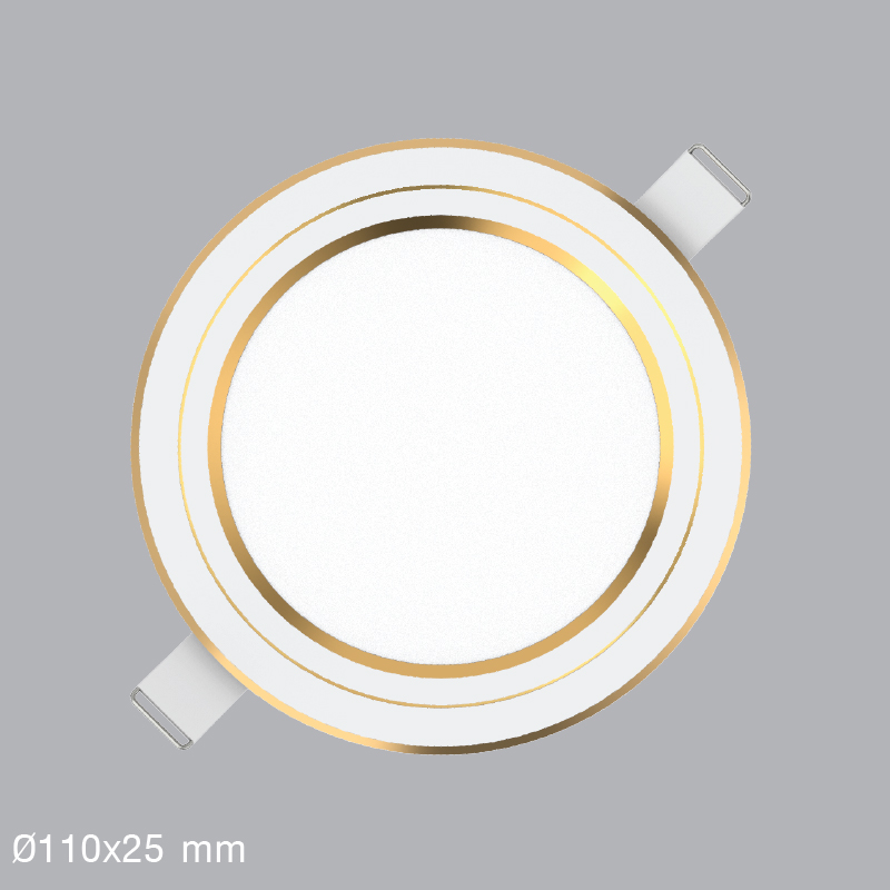 Đèn Led panel âm trần tròn viền vàng 7W MPE RPL-7/3C/G - 3 màu ánh sáng